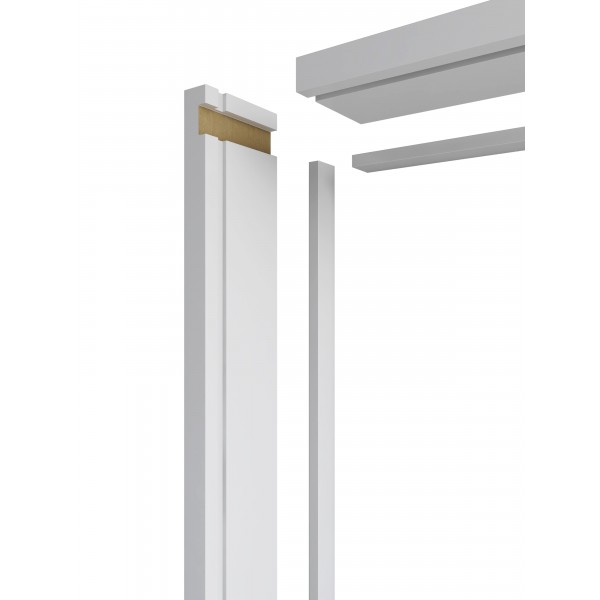 MDF Door Liner - Primed Fire Door Frame Lining Set - White FD30 Fire Door Lining Set c/w Optional Grooves for Fire Door Strips - MDF White Painted Primed Door Liner