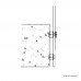 Glass Standoff Balustrade - Side Fix / Face Fix Handrail (Adaptor Face Fix Fixings) 12mm Toughened Glass - Set of 4 c/w Stainless Steel Fixings 38mm 0.74kN / 1.5kN / 3.0kN 