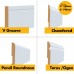 MDF Skirting Board Chamfered Edge - 4" / 5" / 6" -  100mm / 120mm / 140mm / 150mm Pencil Roundnose, V-Groove, Torus/Ogee