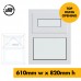 UPVC Window White - Single 610mm w x 820mm h Top Hung Opening (RAL9010) 1P